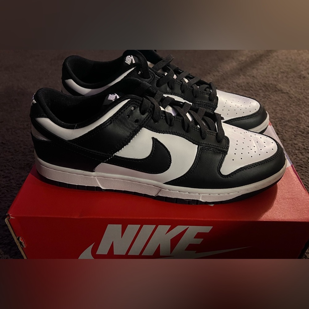Brand new in box size 11.5 Men’s Panda Dunk lows. Never worn.